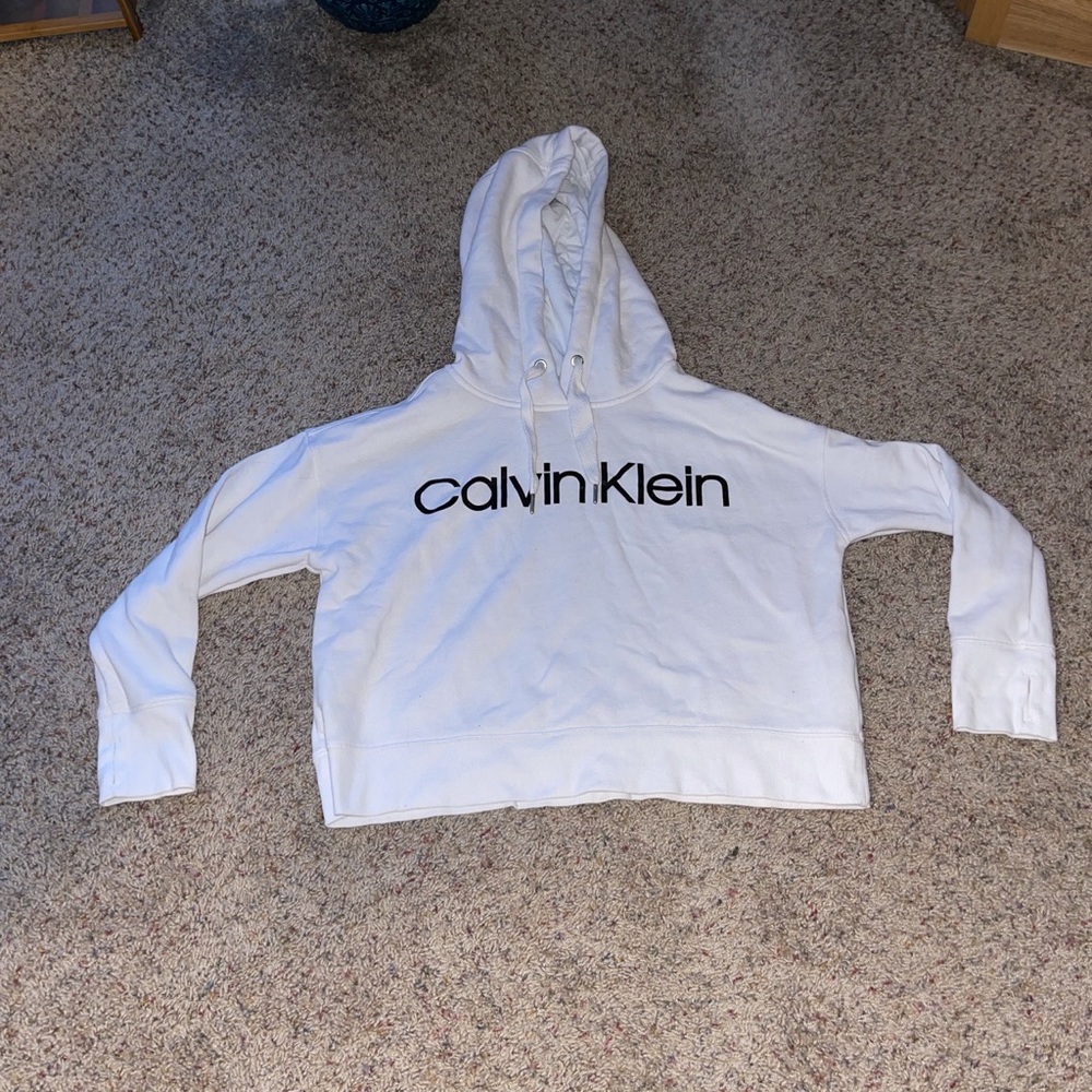 Calvin Klein Performance White Long Sleeve Hoodie